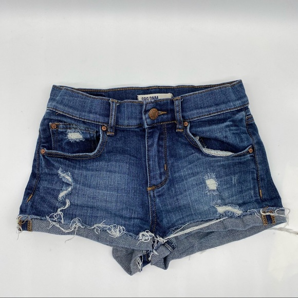 GRG DNM Women High Waist Distressed Denim Short 00 - Picture 6 of 6